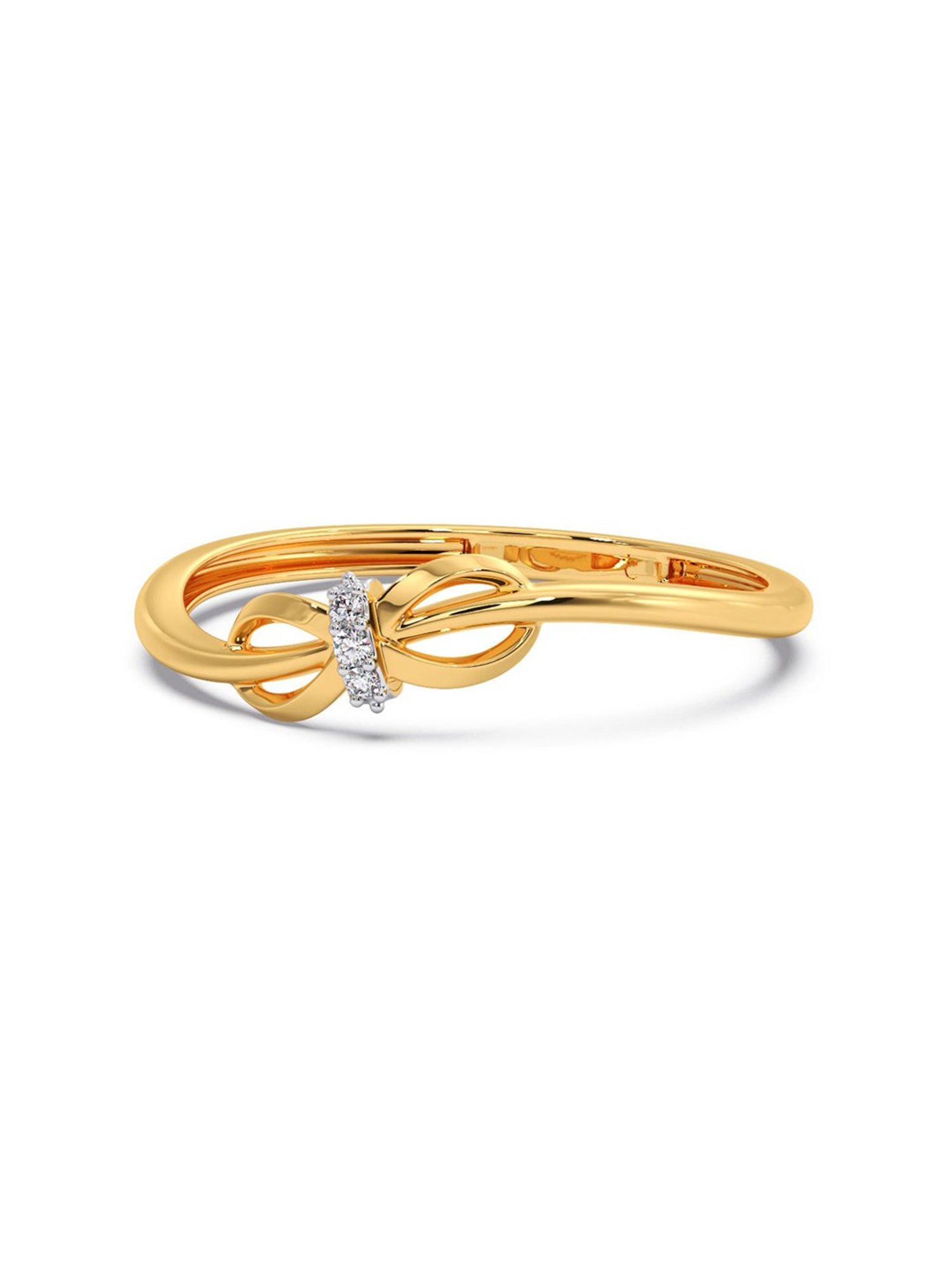 Candere by Kalyan Jewellers BIS Hallmark 14k Yellow Gold & Certified Diamond Ring