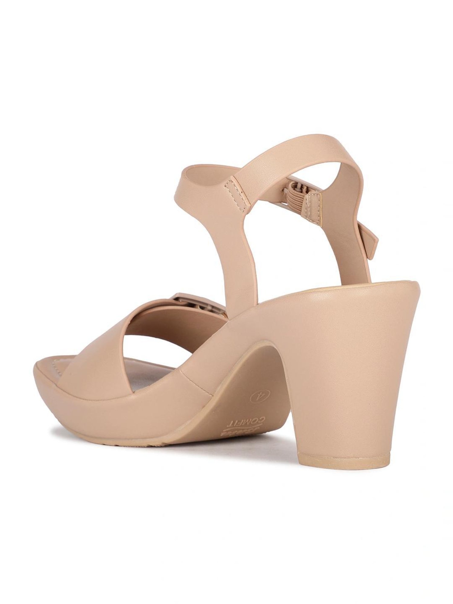 Bata Comfit by Bata Women's CLAREY Nude Ankle Strap Sandals