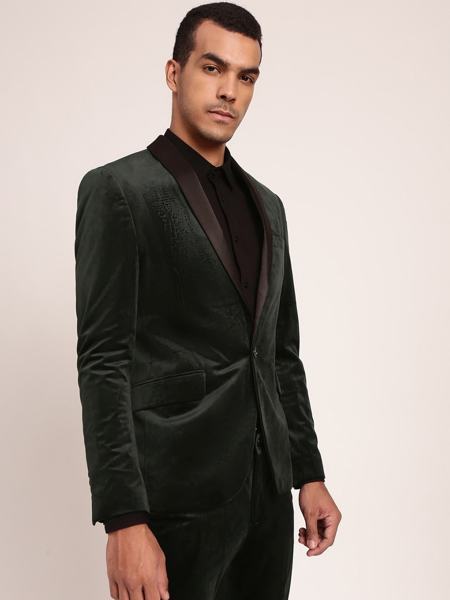 Lindbergh Dark Green Slim Fit Two Piece Suit