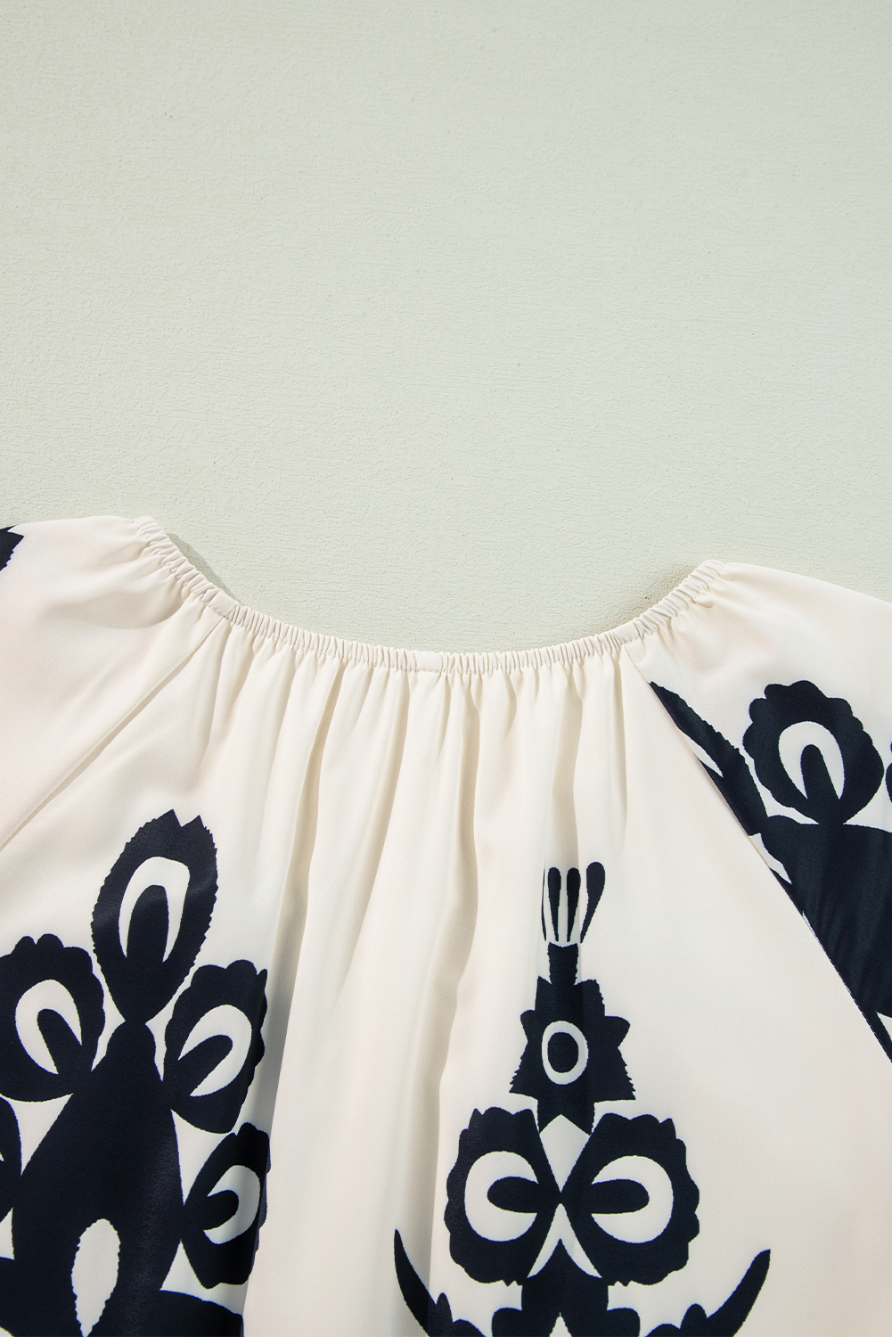 White Frill Mock Neck Sleeveless Tiered Floral Dress