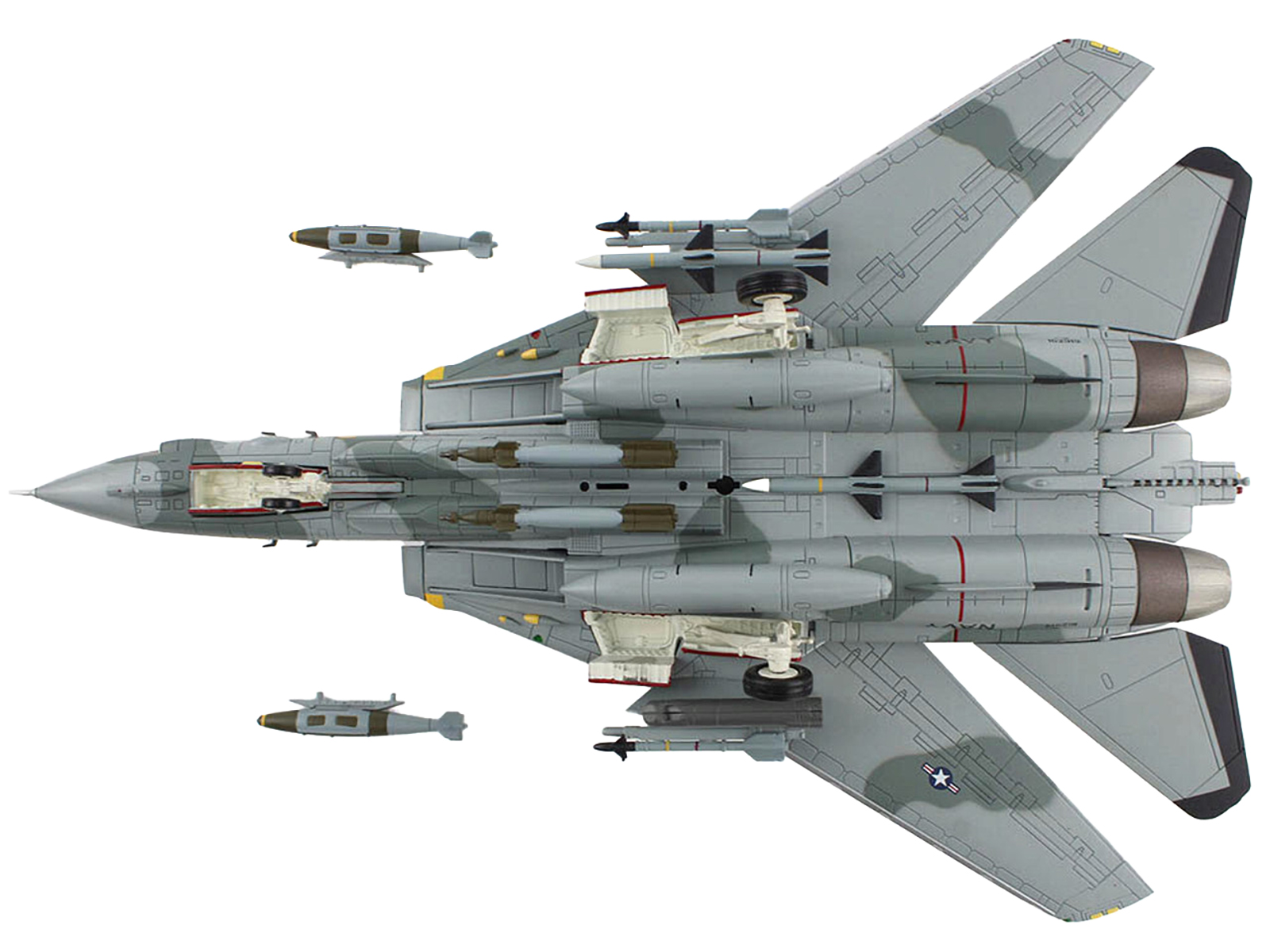 Grumman F-14B Tomcat Fighter Aircraft "VF-103 Jolly Rogers USS George Washington" (2000) United States Navy "Air Power Series" 1/72 Diecast Model by Hobby Master