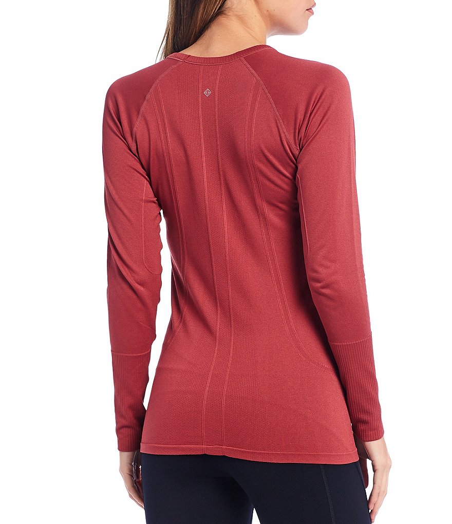 IBKUL Solid Long Sleeve Mock Neck Top