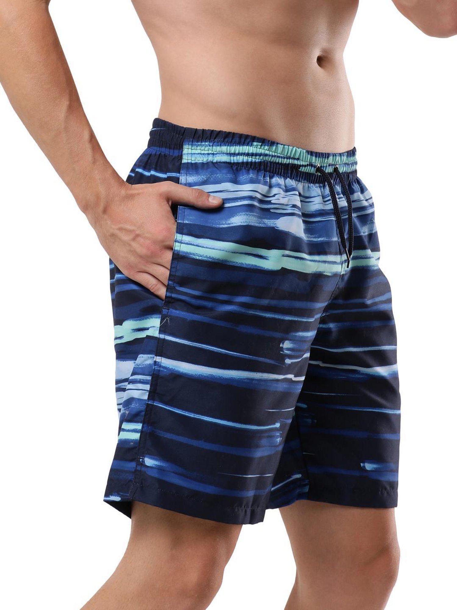 Speedo Pure Blue Regular Fit Printed Swim Shorts