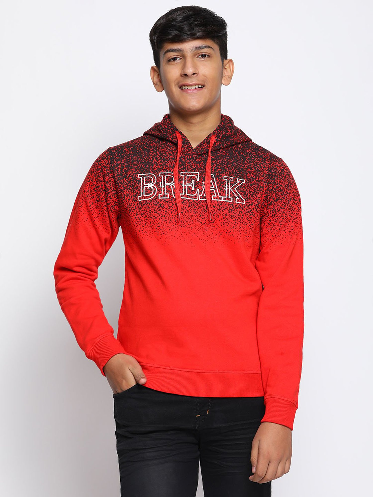 Lil Tomatoes Kids Red Graphic Print Full Sleeves Sweatshirt