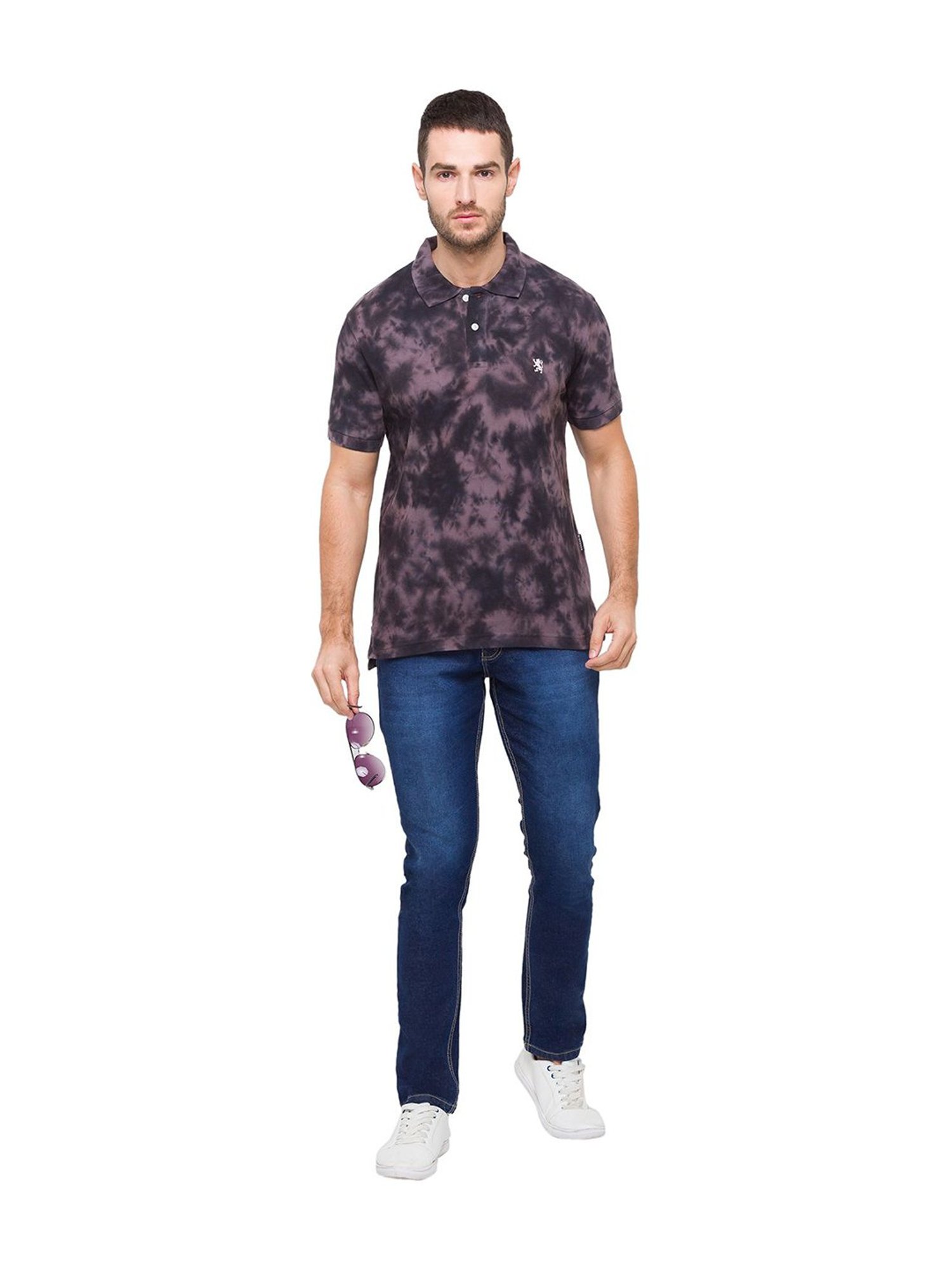 Giordano Black Slim Fit Cotton Polo T-Shirt