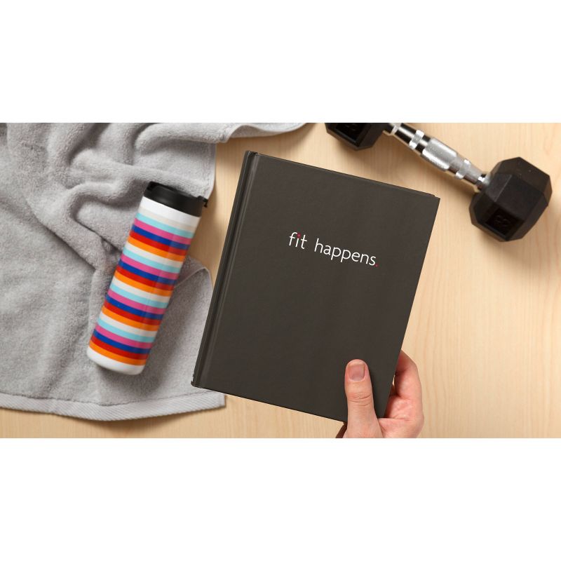 Fit Happens Book Bound Guided Journal Black- Fitlosophy
