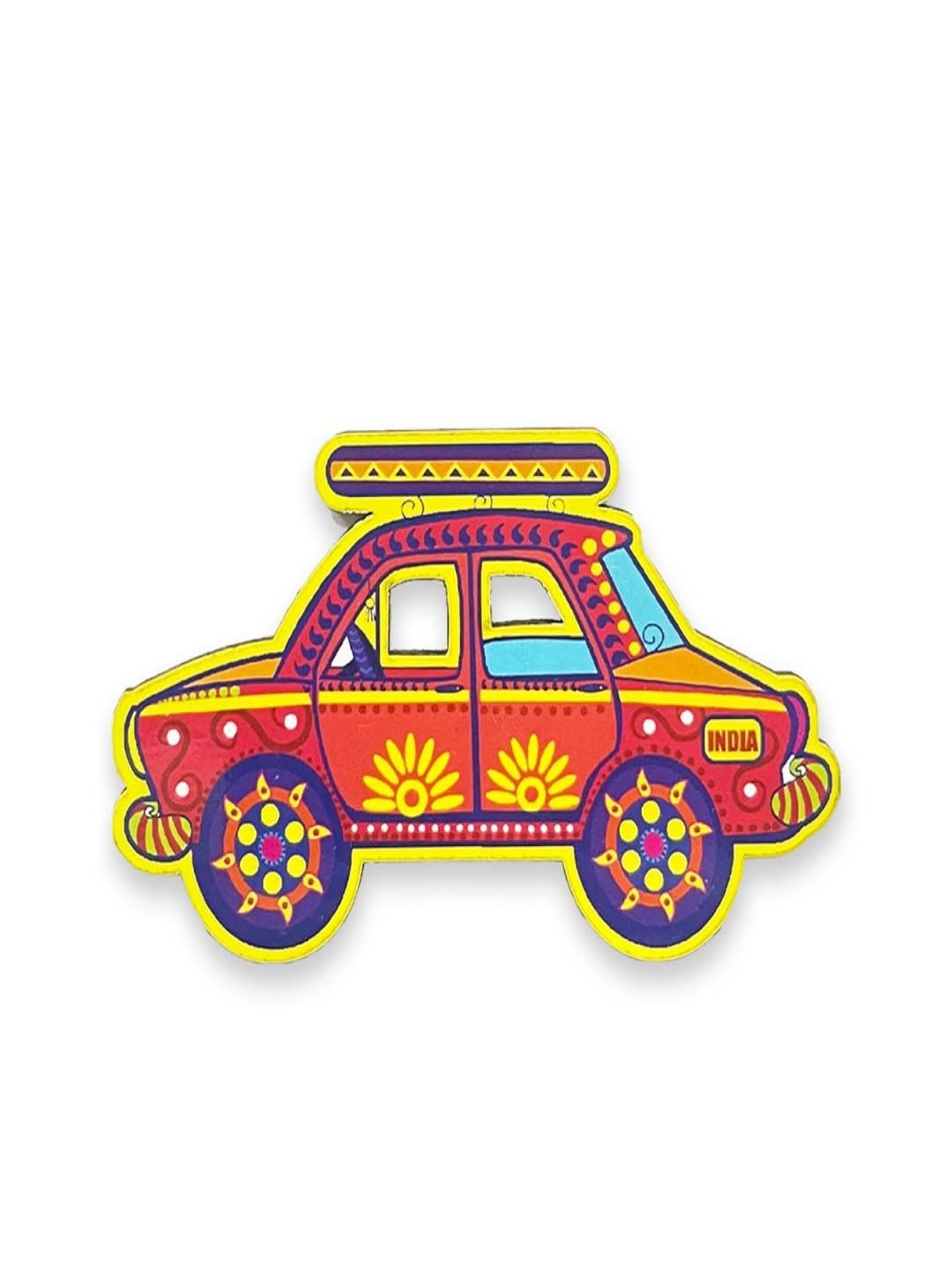 Desi Toys Kids Multicolor Taxi Fridge Magnet (3 x1.8 inches)