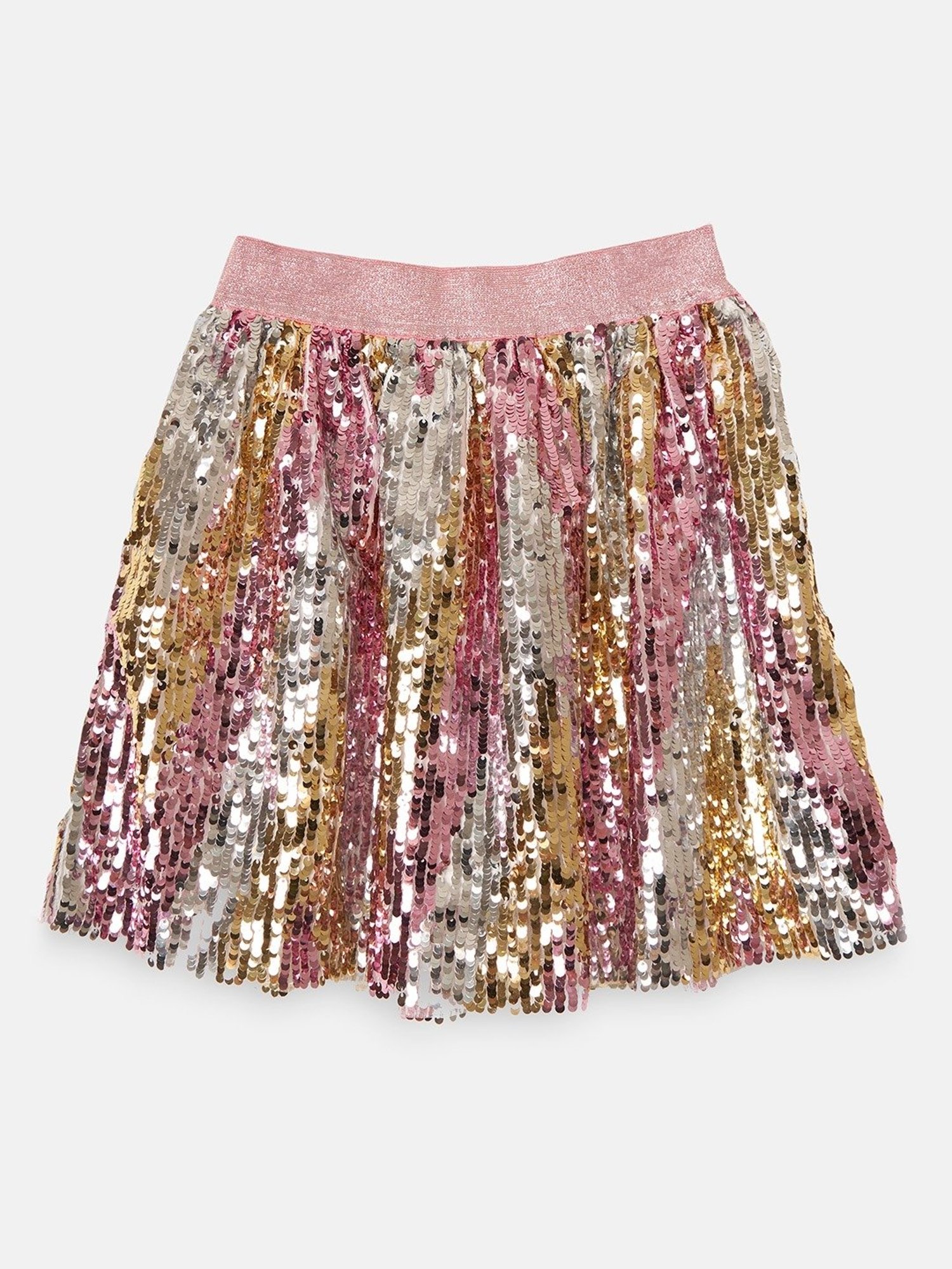 Angel & Rocket Kids Pink & Yellow Sequence Skirt