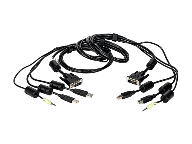Vertiv Avocent USB Keyboard and Mouse, DVI-D and Audio Cable, 6 ft. with DPP Support for Vertiv Avocent SV and SC Series Switches