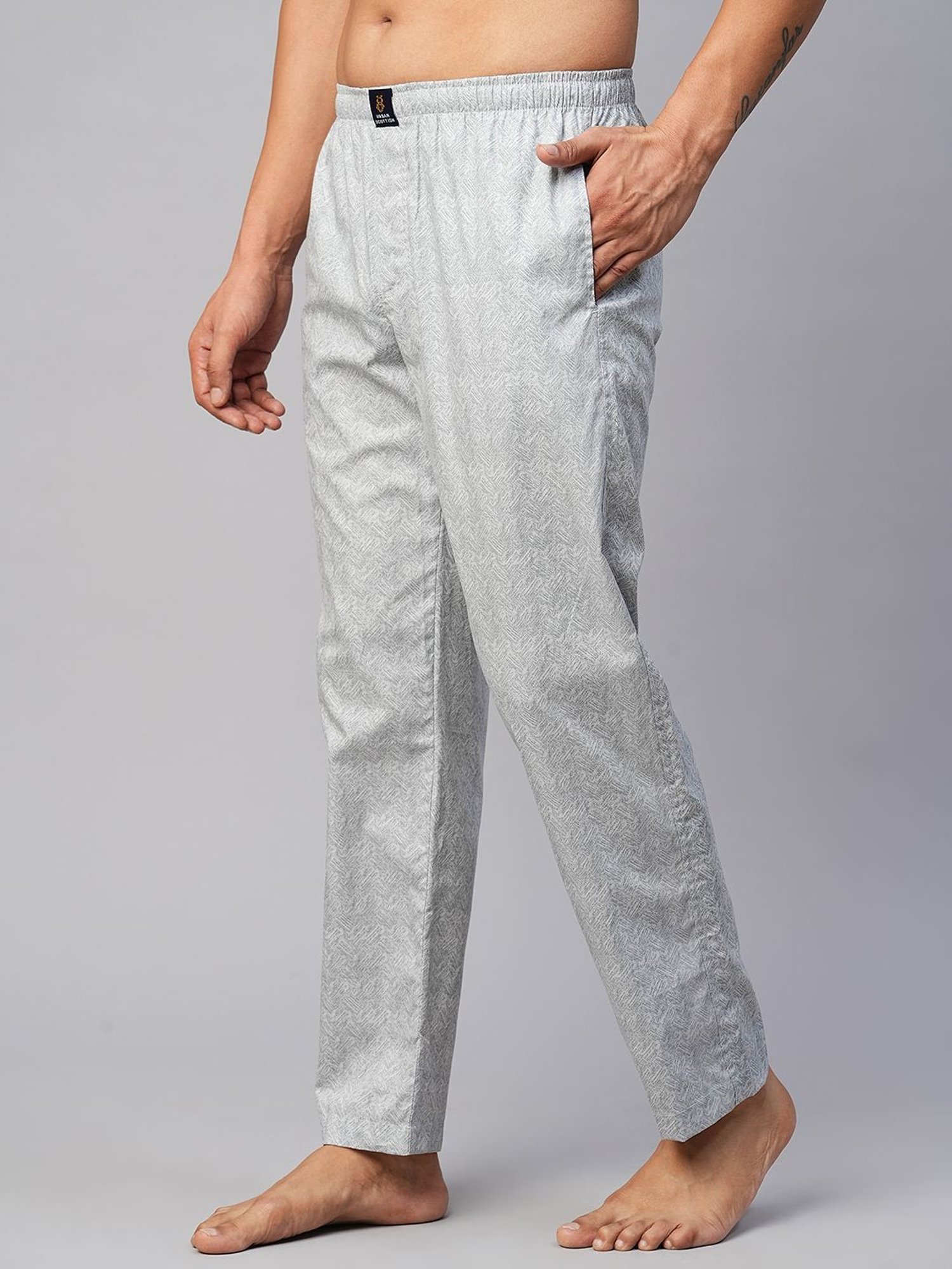 Crimsoune Club White Cotton Regular Fit Printed Lounge Shorts