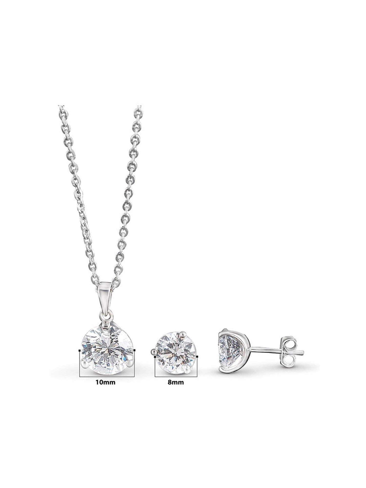 Zavya 92.5 Sterling Silver Pearlescent Elegance Pendant with Chain for Women