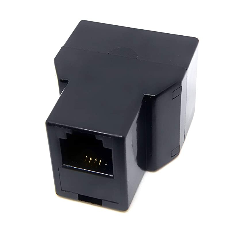 Splitter Duplex Inline Telephone Adapter Black 2WAY Splitter