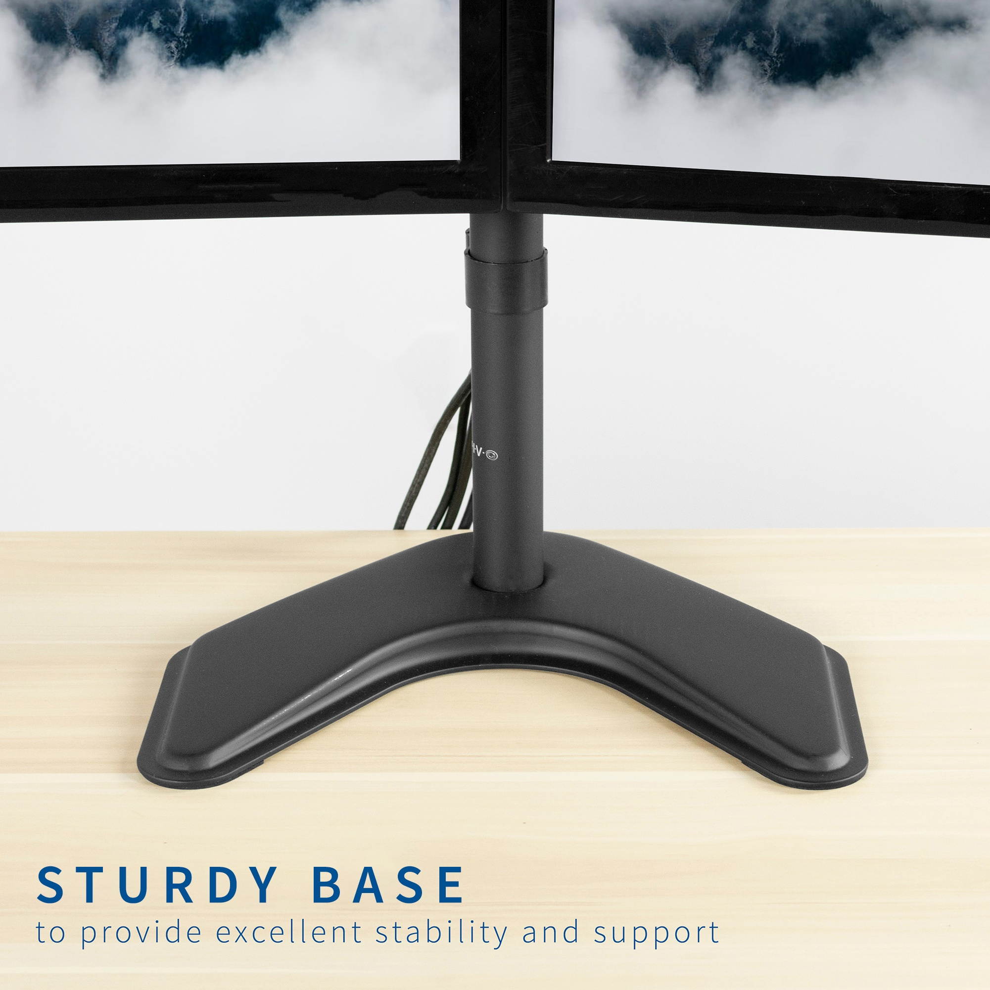 VIVO Full Motion Dual Monitor Free-Standing Desk Stand VESA Mount Double Joints | Holds 13" to 32" Screens (STAND-V102K)
