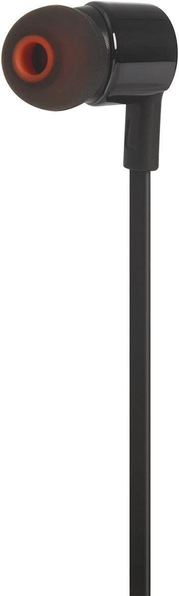 JBL T210 Signature Sound Pure Bass Headphones in Ear Earphones with Microphone Black