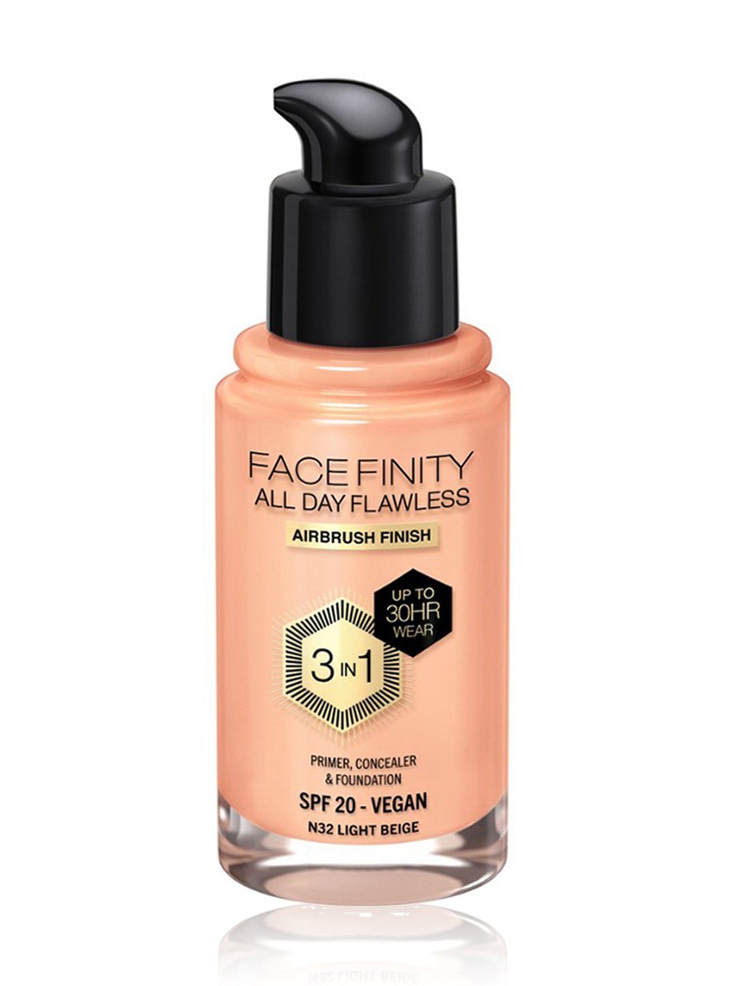 Max Factor Facefinity All Day Flawless 3 In 1 Foundation SPF 20 N32 Light Beige - 30 ml