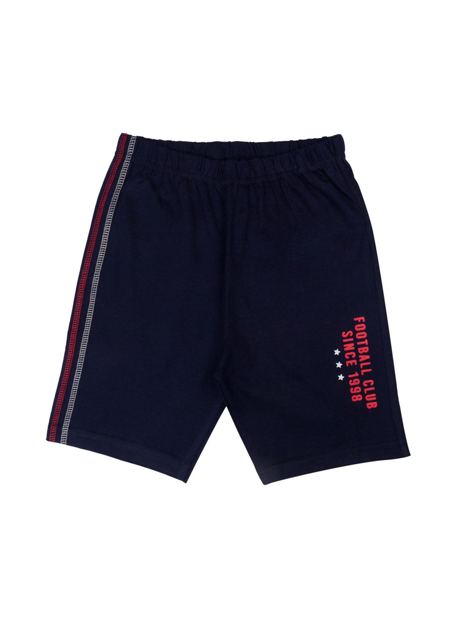 Todd N Teen Kids Printed Red & Navy T-Shirt with Shorts