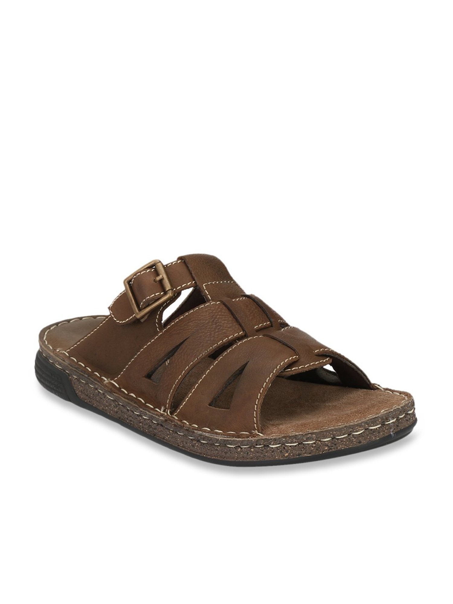 Delize Men's Brown Casual Sandals