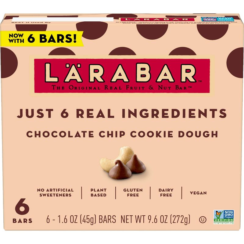 Larabar Chocolate Chip Cookie Dough Protein Bar - 9.6oz/6ct