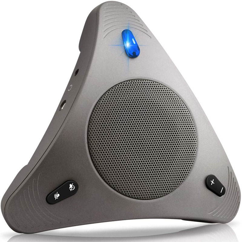 USB Conference Computer Microphone VOIP Omnidirectional Desktop Wired Microphone Built-in Speaker Support Control Mute Function Plug  Play for PC Laptop for Video Call | Zoom Meeting 360&deg; Audio Pickup