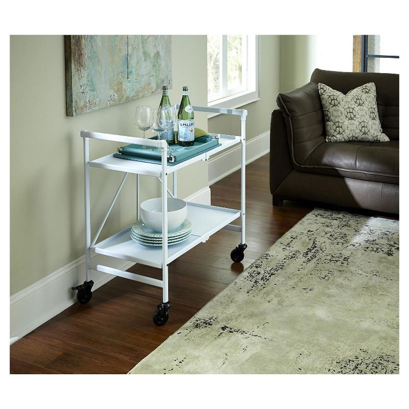 Cosco Indoor - Outdoor Folding Serving Cart - White