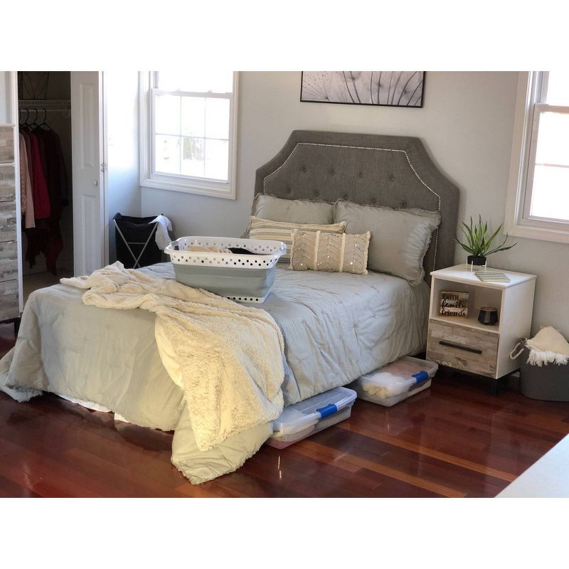 2pk 56qt Under-Bed Modular Latching Clear Storage Bin - Homz