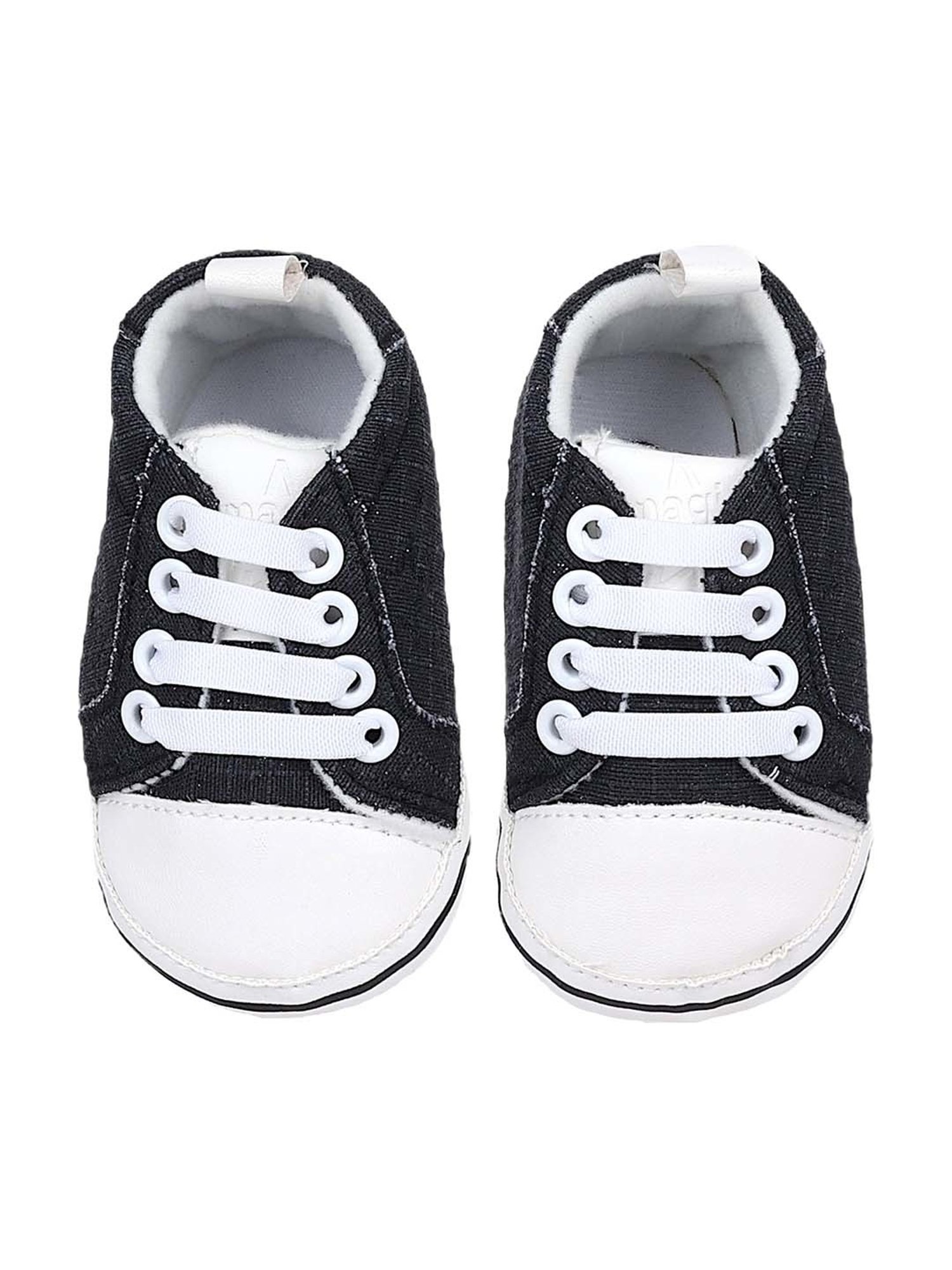 Baby Moo Kids Brown & White Velcro Shoes