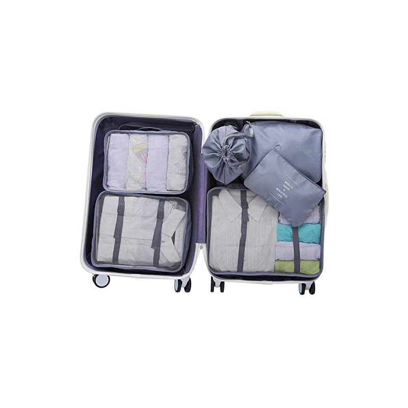 6 pcs Luggage Packing Organizers Packing Cubes Set for Travel