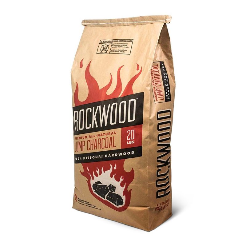 Rockwood 20 Pound All Natural Hardwood Grill Smoker Lump Charcoal Bag (4 Pack)