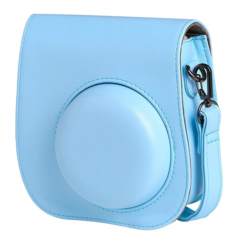 Instax Mini 8 Film Camera Blue + Instax Mini Film 20 Shots + Protective Camera Case + Selfie Lens + Filters + Frames Decorative Design Kit