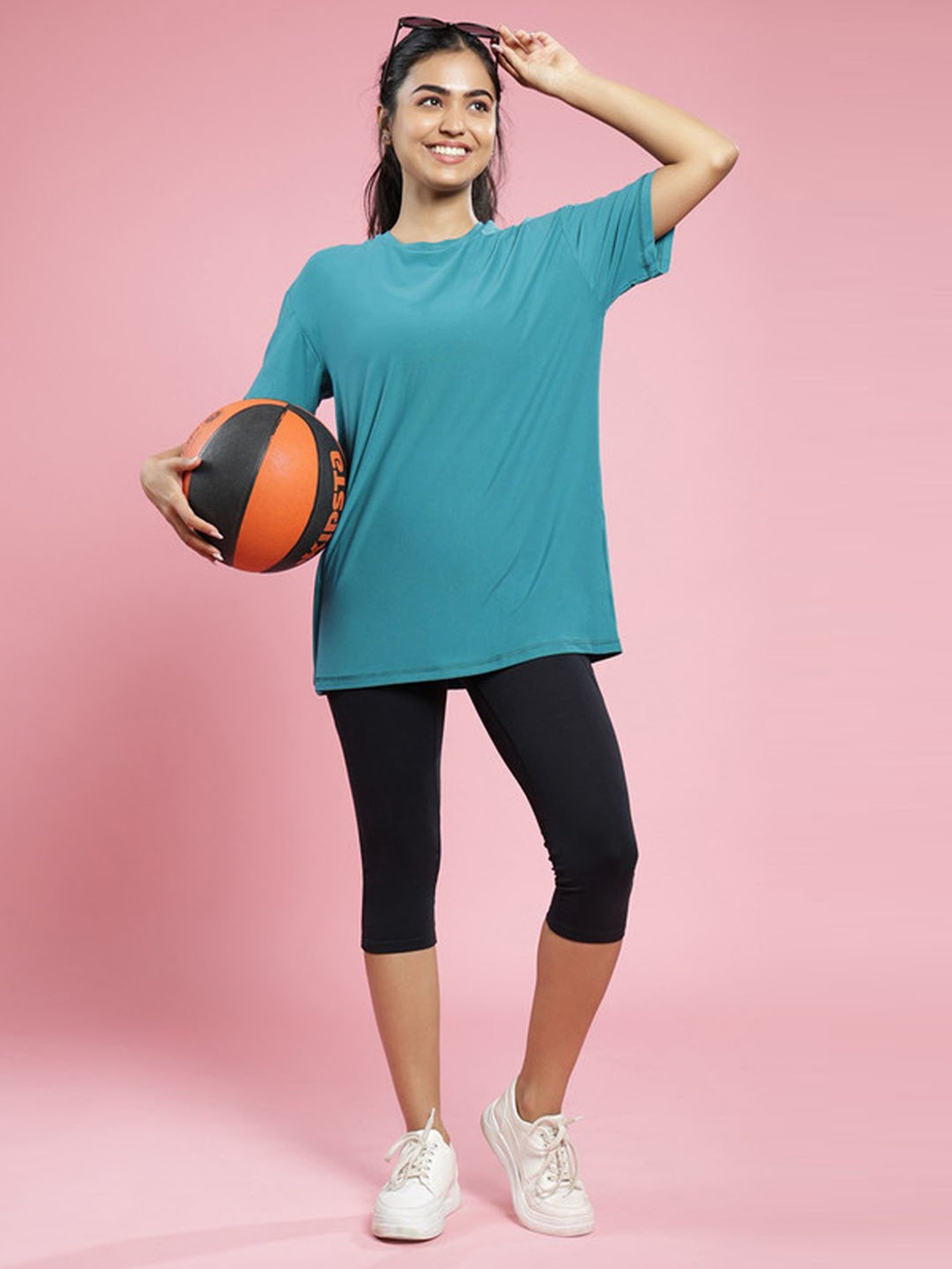 BlissClub Teal The Breezy Boyfriend Tee