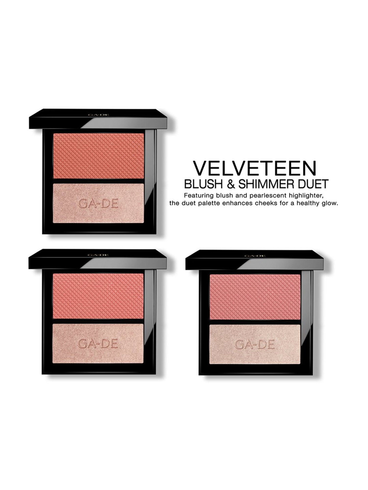 GA-DE Velveteen Blush & Shimmer Duet 56 Mix & Glow - 7.4 gm