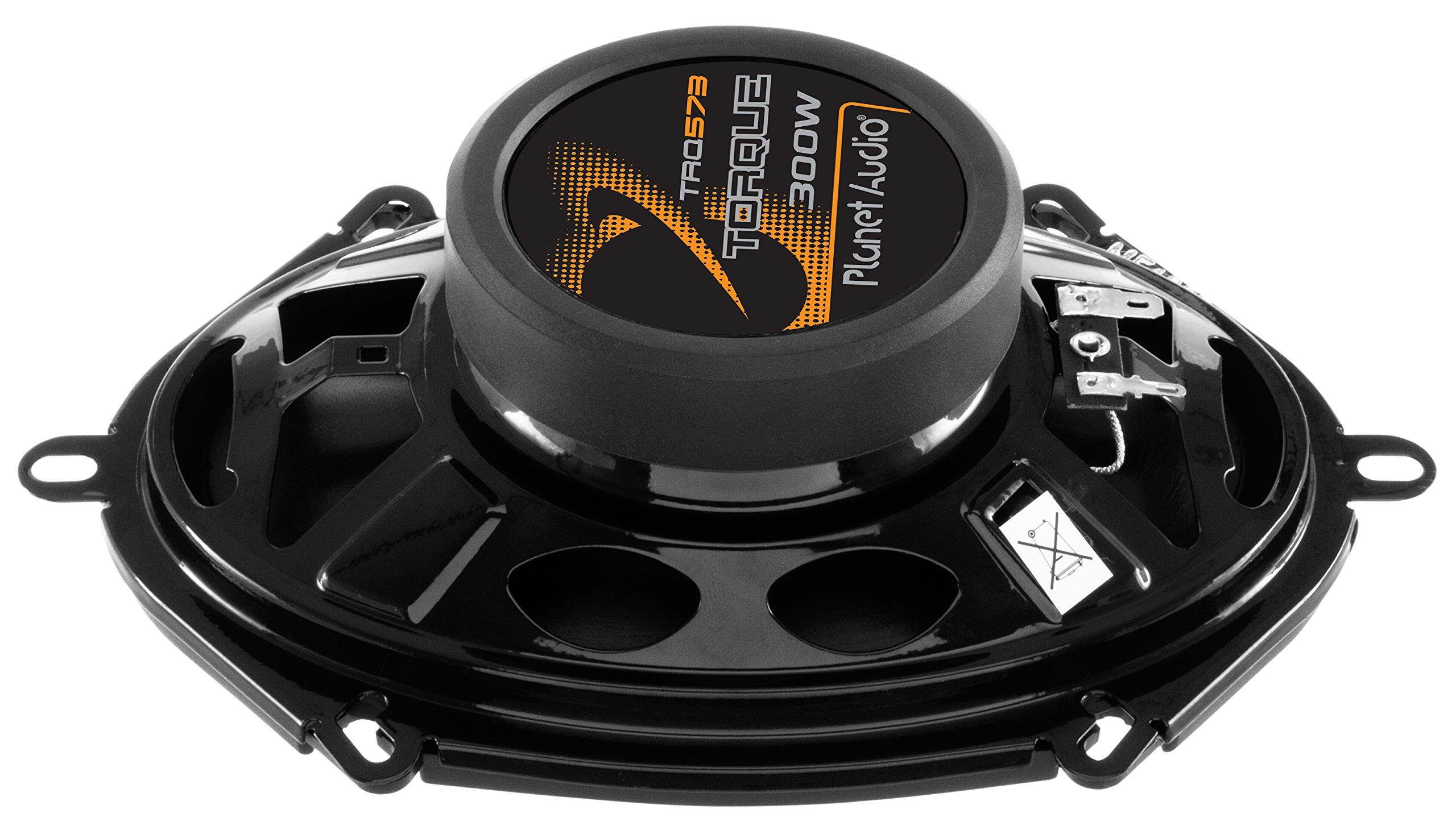 Planet Audio TRQ573 5 x 7 Inch Car Speakers - 300 Watts of Power Per Pair, 150 Watts Each, Full Range, 3 Way, Sold in Pairs
