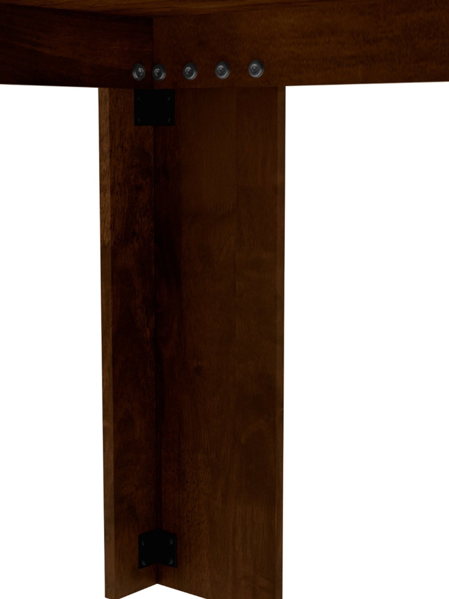 Godrej Interio Holly Dark Brown Rubber Wood 6 Seater Rectangular Dining Table