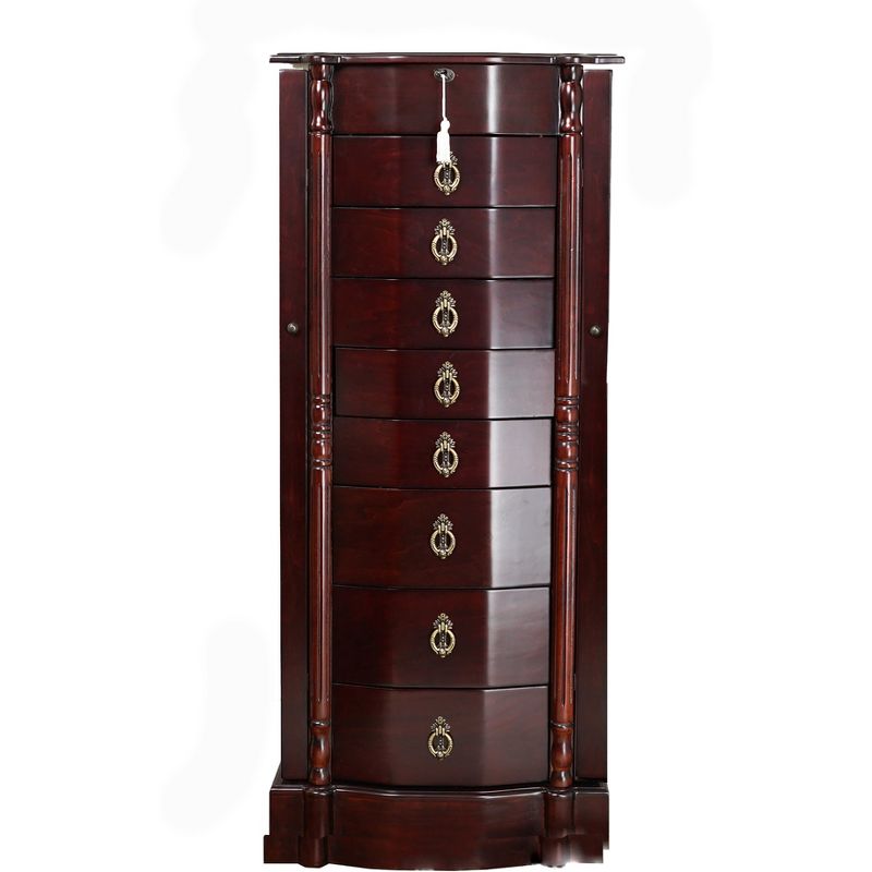 Robyn Standing Jewelry Armoire Cherry - Hives & Honey
