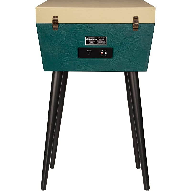CR6231DGR Sterling Portable Turntable with AuxIn and Bluetooth Green amp Cream