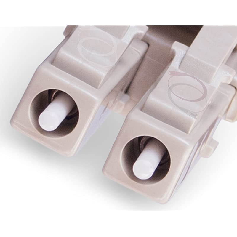 Monoprice OM4 Fiber Optic Cable - 15m (Meter) - LC/UPC-SC/UPC, Multi Mode, Duplex, 50/125 Type, 2.0mm, PVC