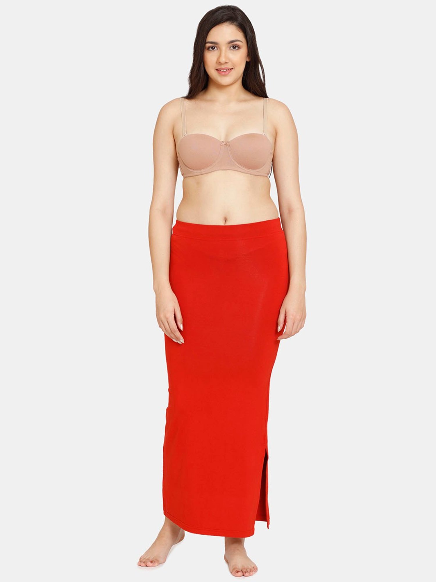 Rosaline by Zivame Red Regular Fit Saree Shapewear