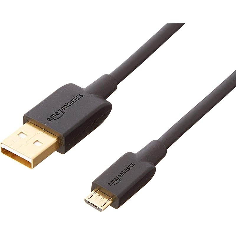 Basics USB 2.0 A-Male to Micro B Charger Cable, 10 feet, Black
