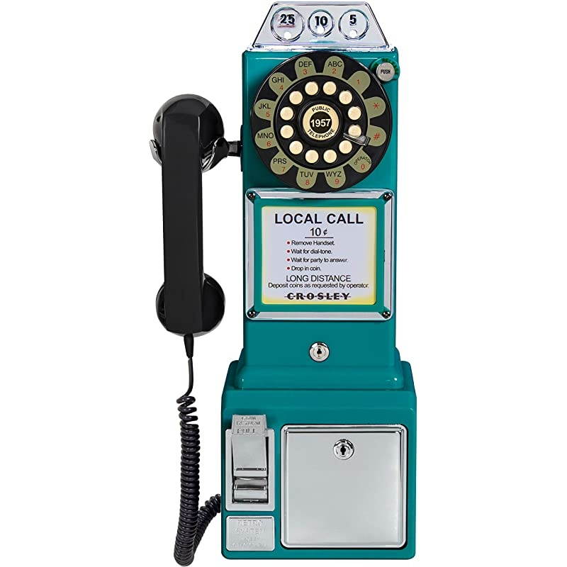 CR56TL 1950s Payphone with Push Button Technology Teal