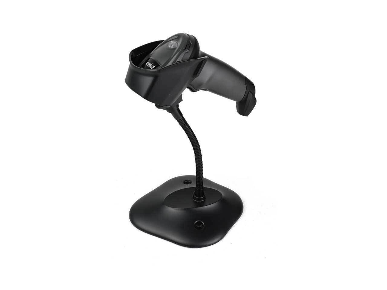 Motorola symbol DS4308-HD Handheld Corded 1D/2D Barcode Scanner, High Density, USB, RS232, KBW, RS485 (IBM 46xx) , SSI, USB Kit, Black - DS4308-HD00007ZZWW With usb cable and stand