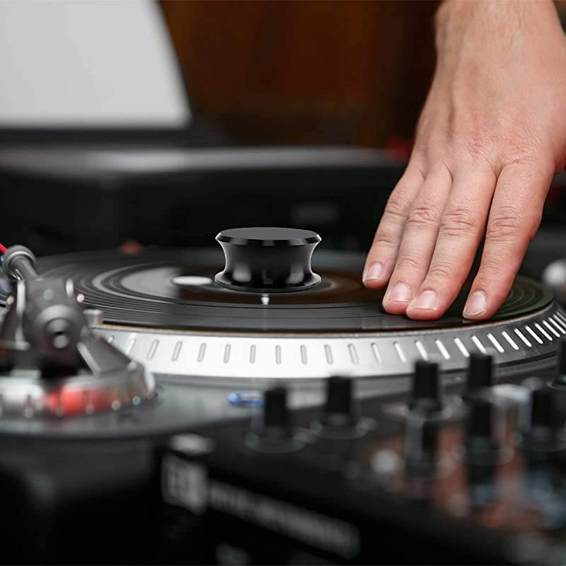 Record Weight Stabilizer, Record Clamp for Vinyl LP Turntable Record Player Disc(Black)