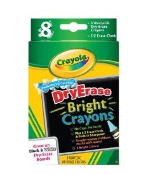 Crayola Washable Dry-Erase Crayons-Bright 8/Pkg