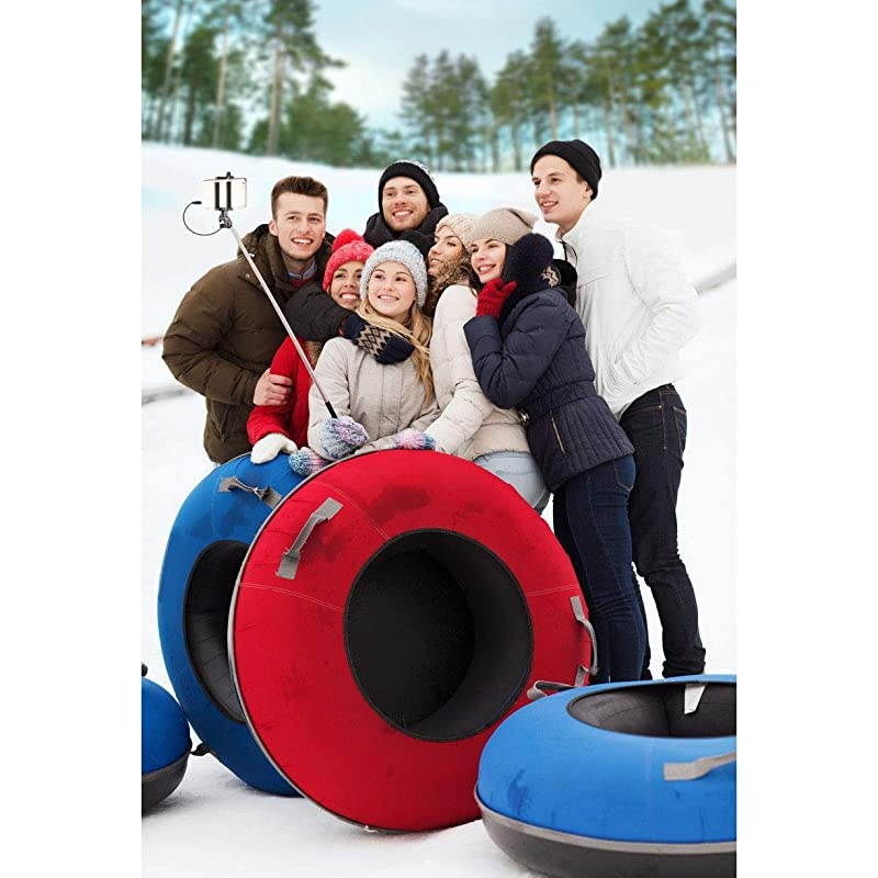 42" Selfie Stick with Built-in Shutter Release and Folding Clamp, Black