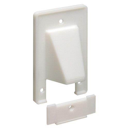 Arlington Industries AACER1x-AACER1 Reversible 2 Piece Low Voltage Cable Access Plate, 1 Gang, White