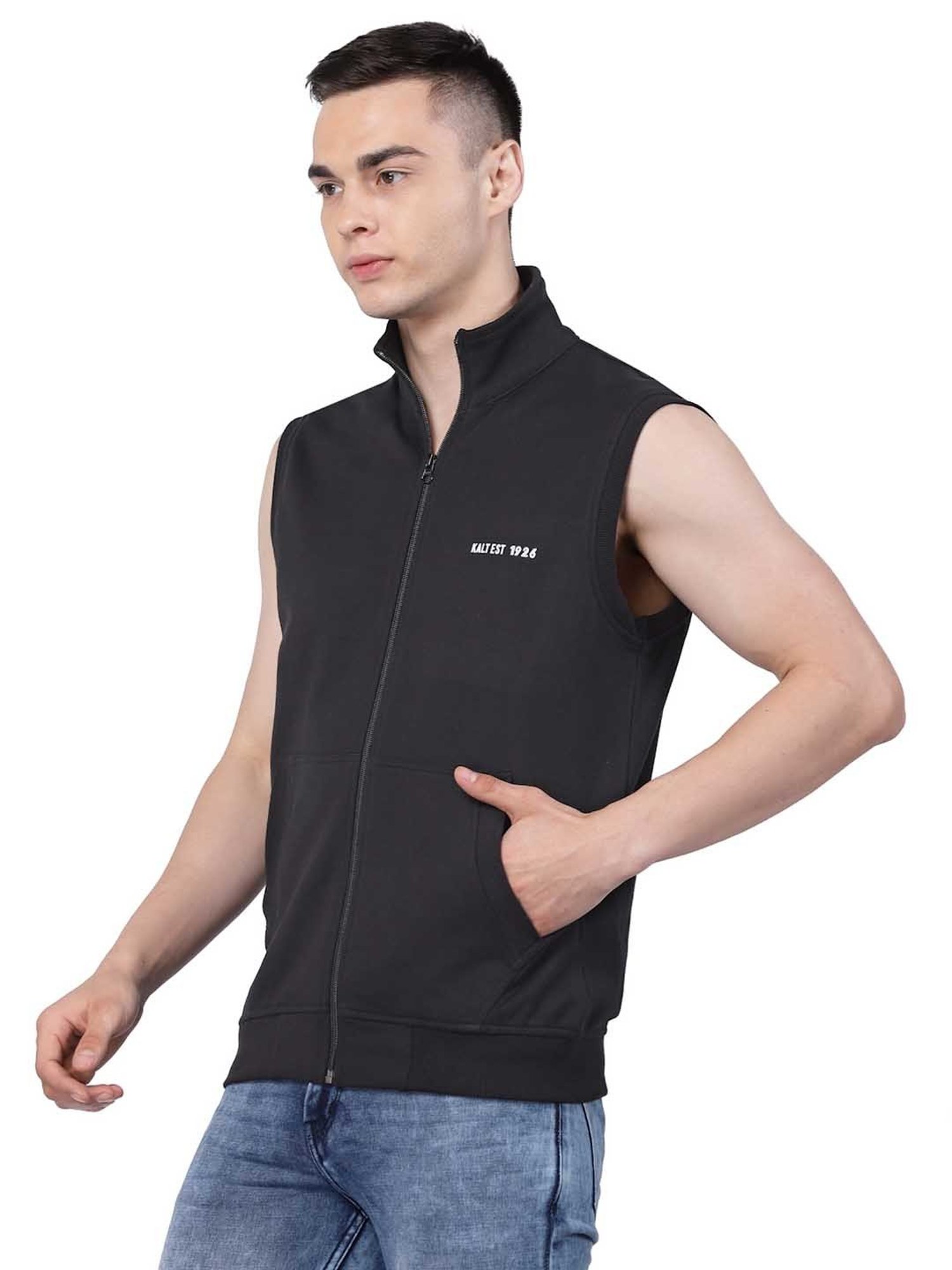 Kalt Black Regular Fit Jacket