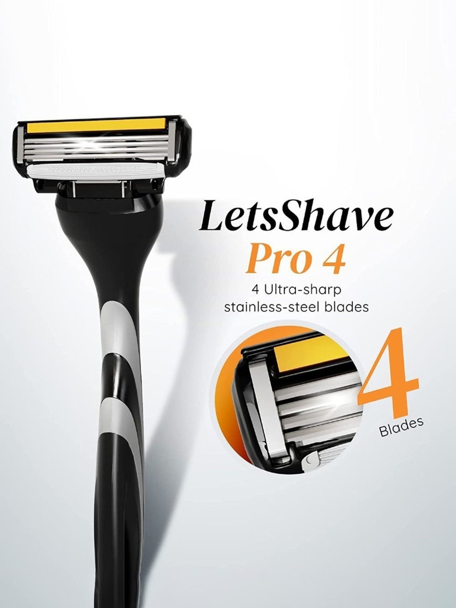 LetsShave Pro 4 Razor Trial Kit for Men (Multicolor)