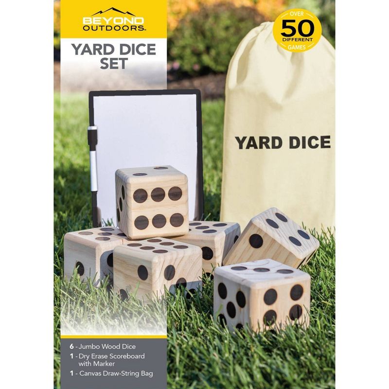 Beyond Outdoors Wooden Yard Dice Lawn Bowling Set