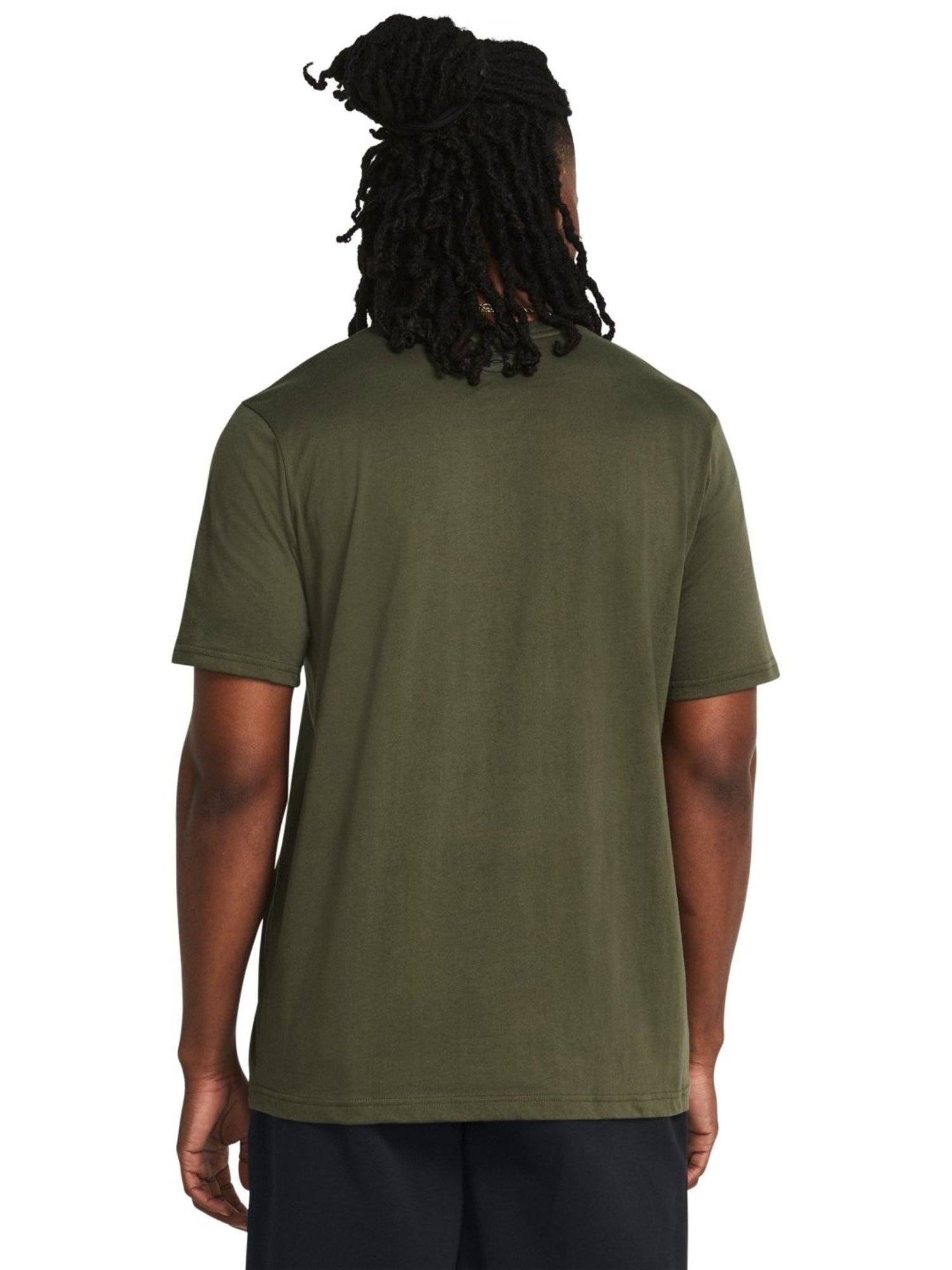 Under Armour Green Cotton Slim Fit Printed T-Shirt