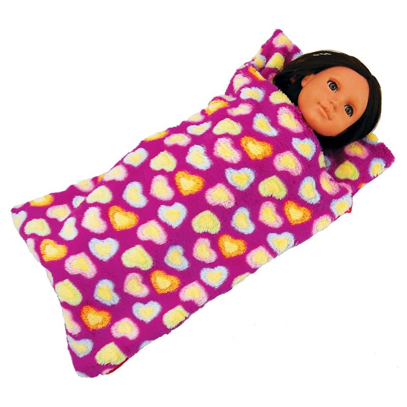 The Queen's Treasures 18 Inch Doll Bedding Accessory, Purple Super Soft Sleepover Party Sleeping Bag