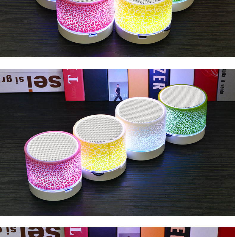 Superb Sound Large 45mm Driver Mini Music Bluetooth Speaker with USB Cable Wireless Portable Sound Box Subwoofer Speaker with Mic & Colorful LED Light small crack